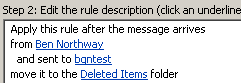 Screenshot of my rules settings